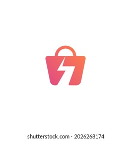 Vector de diseño de logotipo de tienda eléctrica