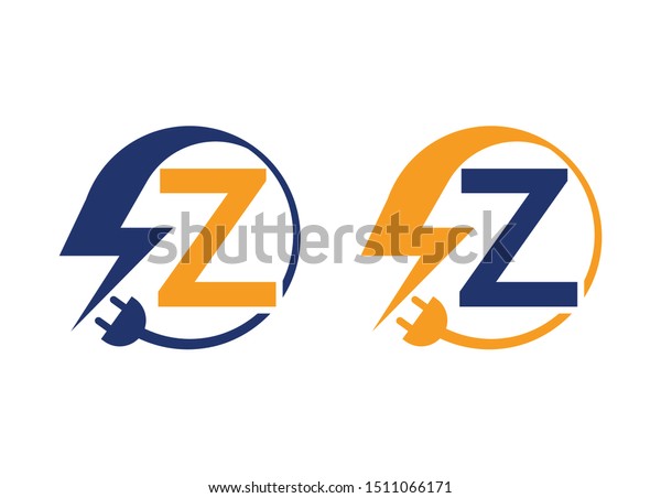 Electrical Sign Letter Z Electricity Logo Stock Vector (royalty Free 