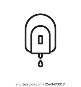 Electrical soap box icon Black and white logo