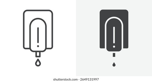 Electrical soap box icon Outline vector sign