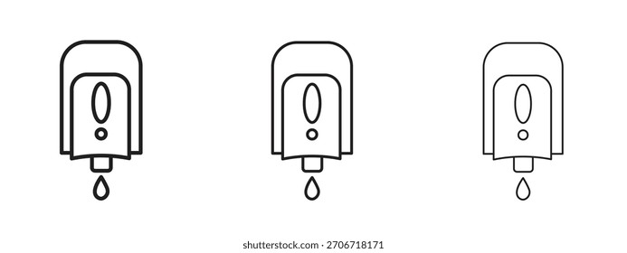 Icono de caja de jabón eléctrico con estilo de contorno, diseños de Ilustración vectorial