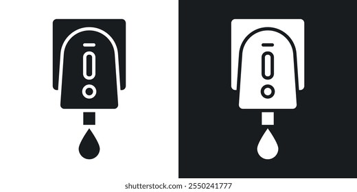 Electrical soap box icon pack in black color.