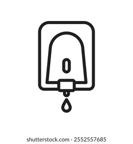 Ícone elétrico da caixa de sabão Contorno fino simples