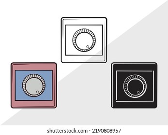 Electrical Socket Clipart Svg Printable Vector Stok Vektör (Telifsiz