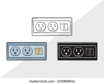 Electrical Socket Clipart Svg Printable Vector: vetor stock (livre de