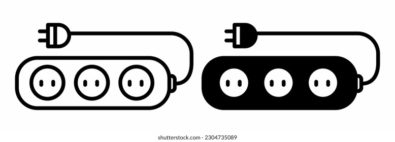 Electrical socket icon. Electrical socket icon illustration set. Stock vector illustration.
