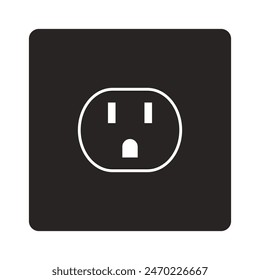 electrical socket icon vector logo design