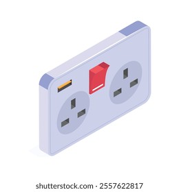 Electrical socket with integrated on, off switch for easy control