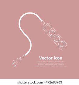 Electrical socket outlet icon. Vector illustration. 