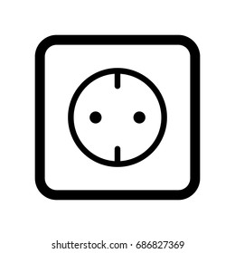 Electrical socket. Vector.