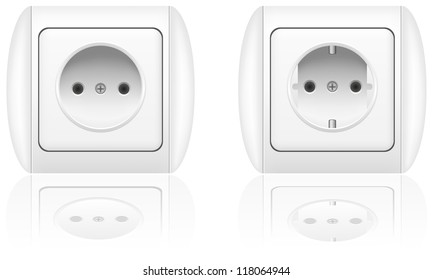 electrical socket vector illustration isolated on white background