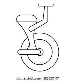 Electrical solo wheel icon. Outline illustration of electrical solo wheel vector icon for web