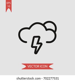 Electrical storm vector icon illustration symbol