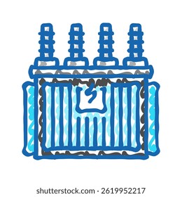 electrical substation electrical engineer doodle icon sketch vector. electrical substation electrical engineer sign. isolated symbol illustration