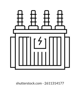 electrical substation electrical engineer line icon vector. electrical substation electrical engineer sign. isolated contour symbol black illustration