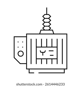 electrical substation electrical engineer line icon vector. electrical substation electrical engineer sign. isolated contour symbol black illustration
