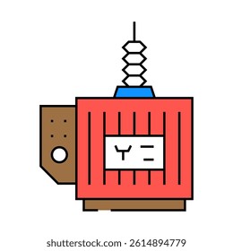 electrical substation electrical engineer line icon vector. electrical substation electrical engineer sign. isolated symbol illustration
