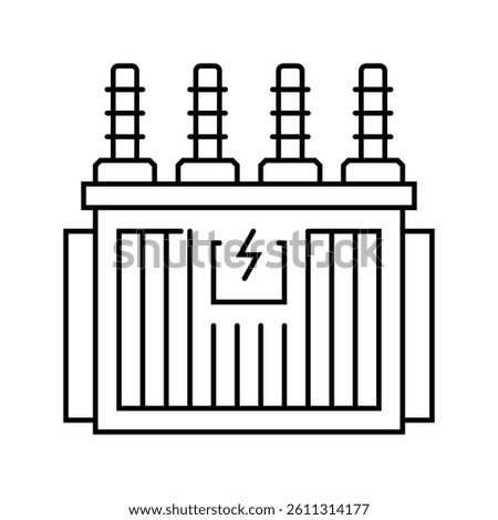 electrical substation electrical engineer line icon vector. electrical substation electrical engineer sign. isolated contour symbol black illustration