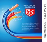 Electrical supplies, copper cable, wire. Vector illustration.
