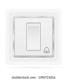 electrical switch bell for indoor electricity wiring stock vector illustration isolated on white background