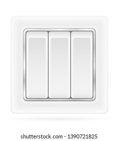 electrical switch for indoor electricity wiring stock vector illustration isolated on white background