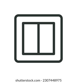 Electrical switch isolated icon, pvc light switch vector icon with editable stroke