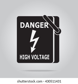 Electrical switch the power voltage symbol, danger warning sign