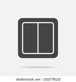 Electrical switch vector icon. Light switch icon. Layers grouped for easy editing illustration.  For your design.