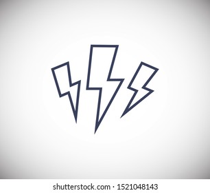Electrical symbol; Power icon; Energy icon. Vector illustration