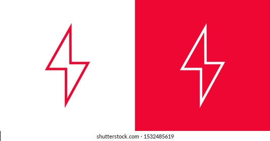 Electrical symbol; Power icon; Energy icon. Vector illustration