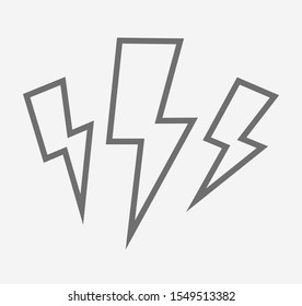 Electrical symbol; Power icon; Energy icon. Vector illustration