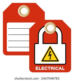 Electrical Tag Label Symbol Sign, Vector Illustration, Isolate On White Background. EPS10