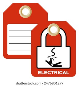 Electrical Tag Label Symbol Sign, Vector Illustration, Isolate On White Background. EPS10