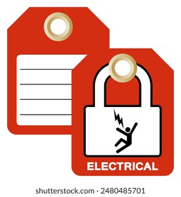 Electrical Tag Label Symbol Sign, Vector Illustration, Isolate On White Background. EPS10