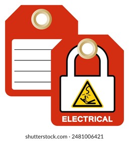 Electrical Tag Label Symbol Sign, Vector Illustration, Isolate On White Background. EPS10