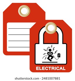 Electrical Tag Label Symbol Sign, Vector Illustration, Isolate On White Background. EPS10