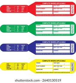 Electrical tagging quarterly inspection for industrial