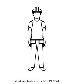 electrical technician avatar character vector illustration design