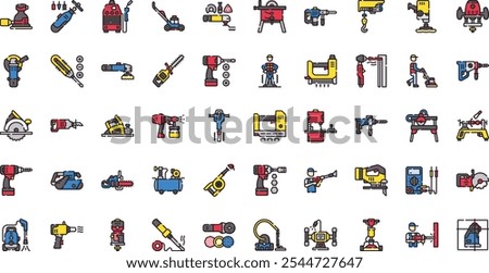 Electrical tools icons High-Quality Vector Icons Collection with Editable Stroke. Ideal for Professional and Creative Projects.