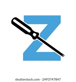 Electrical tools Logo combine with letter Z vector template