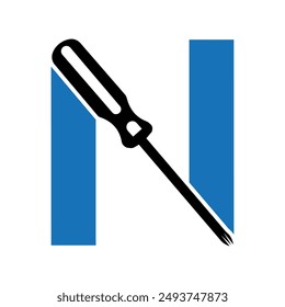 Electrical tools Logo combine with letter W vector template