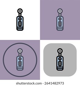 Electrical tooth brush icon symbol - Electrical tooth brush for human hygiene treatment and brush teeth vector illustration.