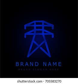 Electrical Tower blue chromium metallic logo