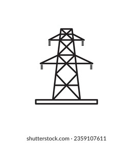 Electrical tower icon flat design vector