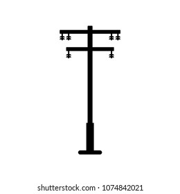 Electrical tower icon in trendy flat style