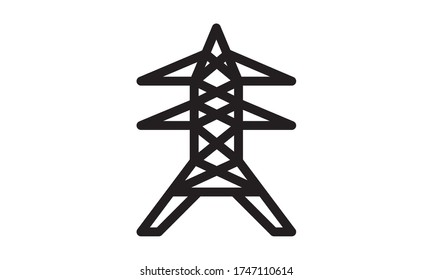 Electrical tower isolated icon design vector image