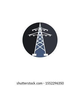 electrical tower logo vector icon illustration