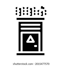 vector de icono de glifo transformador eléctrico. señal de transformador eléctrico. símbolo de contorno aislado ilustración negra