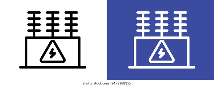 Electrical Transformer Icon Perfect for Engineering and Utility Designs