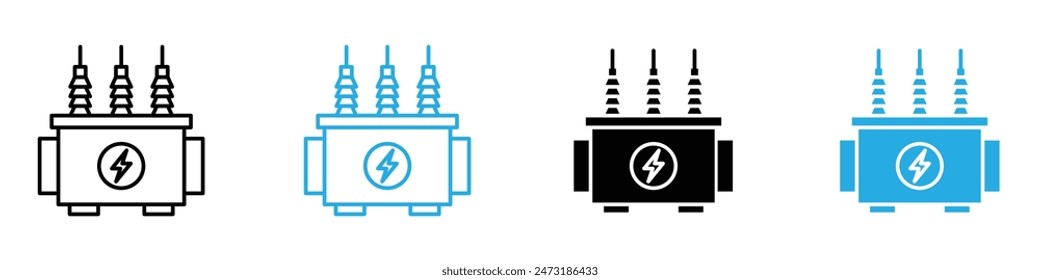 Electrical Transformer Icon Perfect for Utility and Electrical Engineering Designs